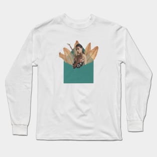 Girl in envelope (collage) Long Sleeve T-Shirt